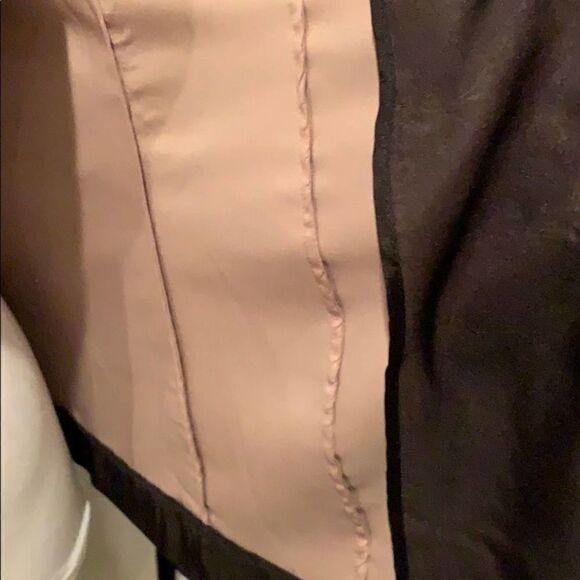 Nwot Robert Rodriguez Black Silk Tan Lined Open Front Blazer Women’s Size 8 - Picture 6 of 8